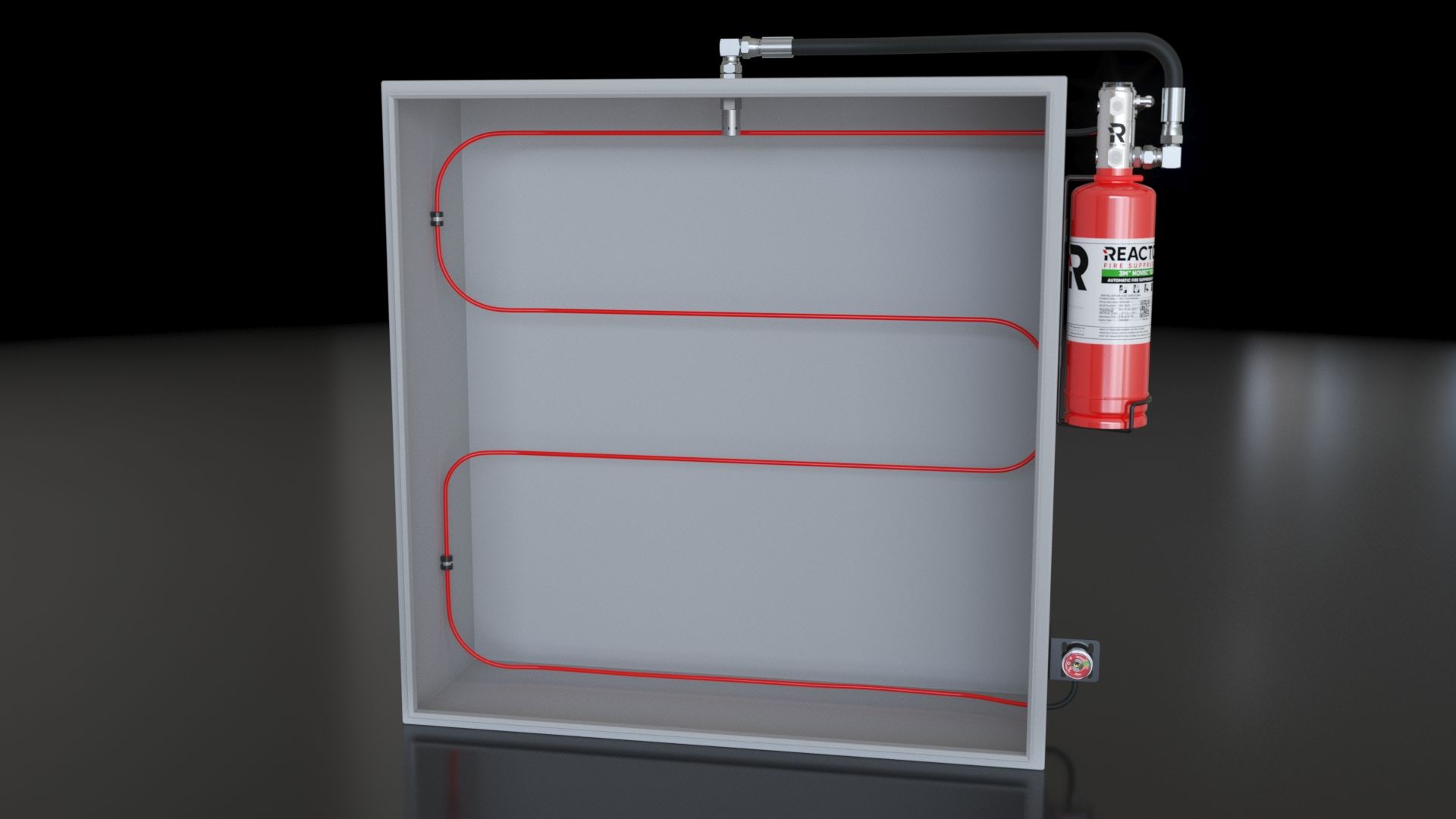 Indirect Low Pressure Reacton Fire Suppression System